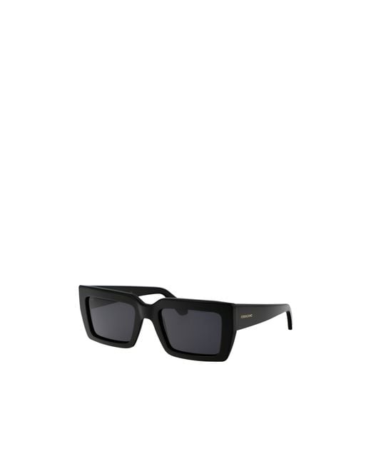 Ferragamo Black Ferragamo Eyewear Rectangular Frame Sunglasses
