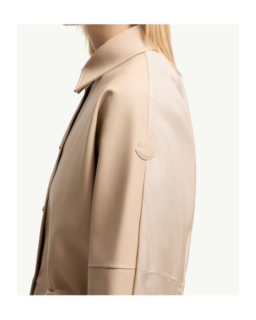 Moncler Natural Leather Long Sleeve Shirt