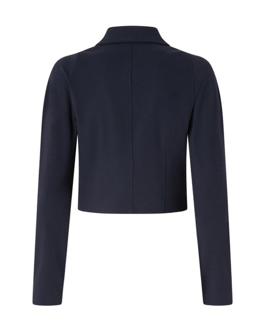 Pinko Blue Button-Fastening Cropped Jacket