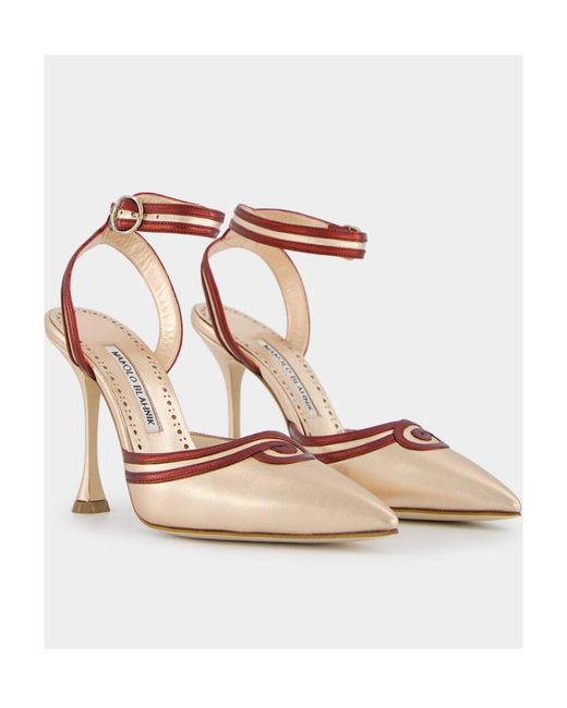 Manolo Blahnik Pink Chonga Pointed Toe Pumps