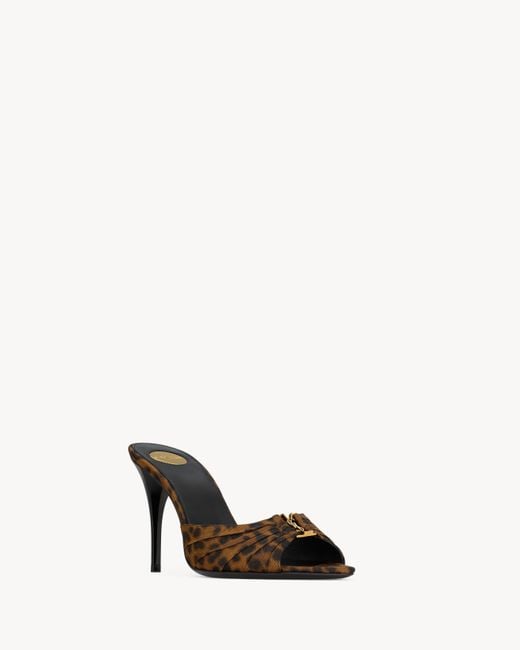 Saint Laurent Brown Babylone Mules