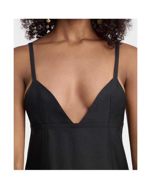 Jacquemus Black Sleeveless Wool Dress