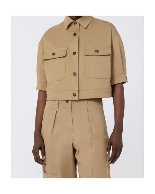 Max Mara Natural Cotton Cropped Jacket
