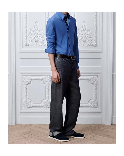 Dior Blue Long Regular Jeans for men