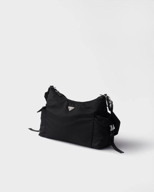 Prada Black Explore Re-Nylon And Leather Bag for men