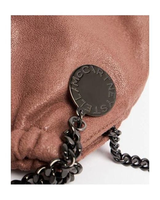Stella McCartney Brown Mini Eco Shaggy Drawstring Bag