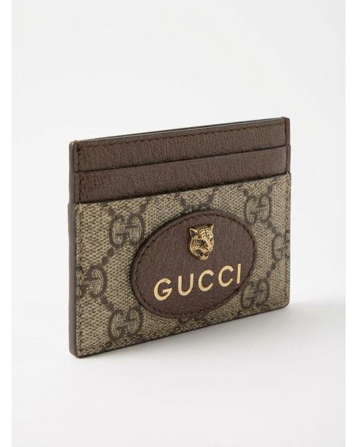 Gucci Brown Neo Vintage Gg Supreme Card Case for men