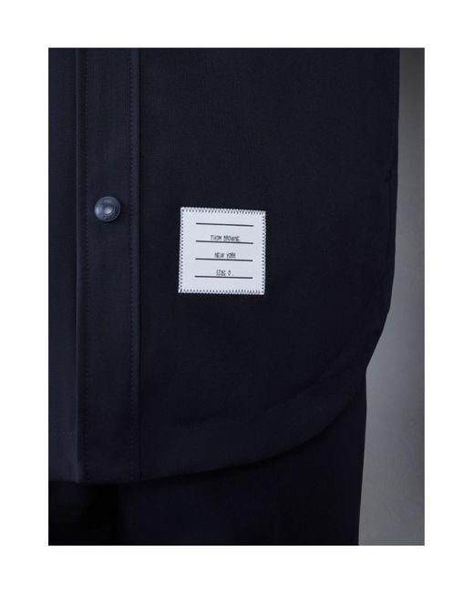 Thom Browne Blue Collared Button-Up Shirt for men