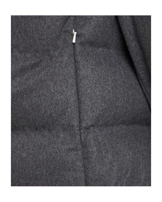 Brunello Cucinelli Gray Wool Cashmere Down Jacket for men
