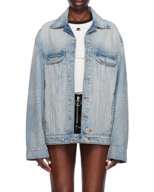 Courreges Blue Cocoon Denim Jacket
