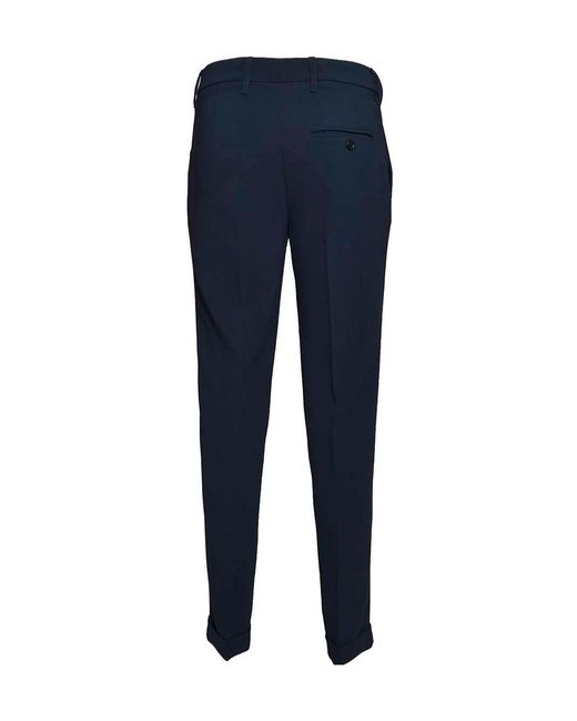 Aspesi Blue Belt Loop Belt Casual Pants