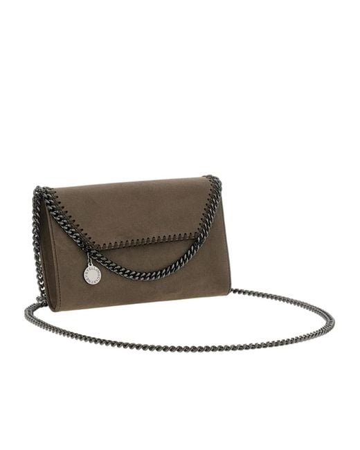 Stella McCartney Brown Falabella Charm Detail Shoulder Bag
