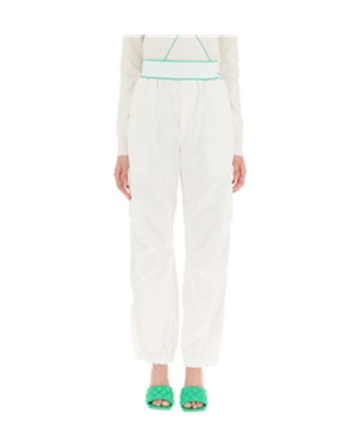 Bottega Veneta White Reverse Logo Pants