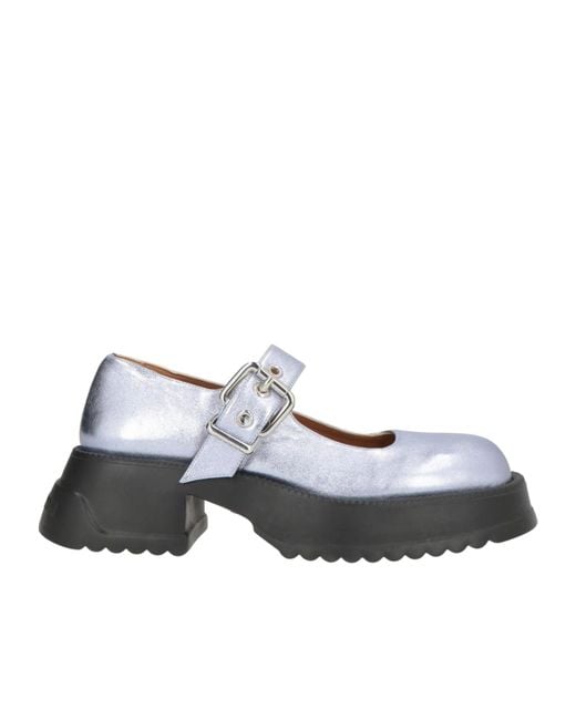 Marni Gray Metal Marie Jean High Heels