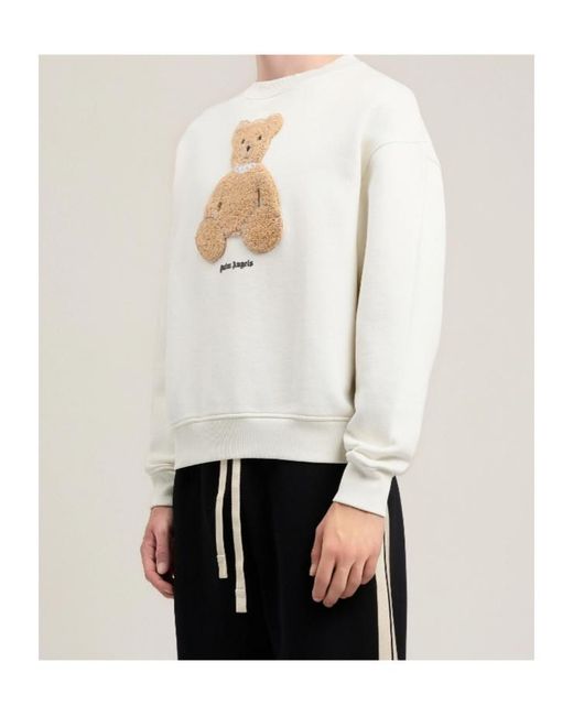 Palm Angels White Bear Patch Sweatshirt for men