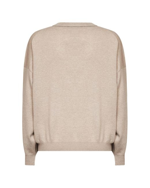 Brunello Cucinelli Pink Long-Sleeve Knit Top