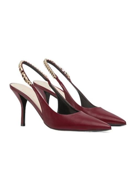 Gucci Pink Open-Heel Shoes