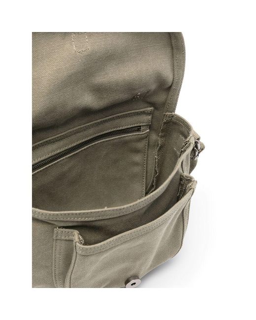 A.P.C. Metallic Logo-Print Messenger Bag for men