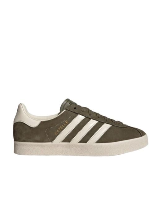 Adidas Originals Brown Gazelle 85 3-Stripes Suede Sneakers for men