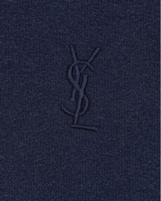 Saint Laurent Blue Cotton Cassandre Hoodie For for men