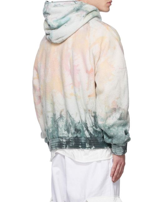 we11done Gray Tie-Dyeing Design Sweater for men