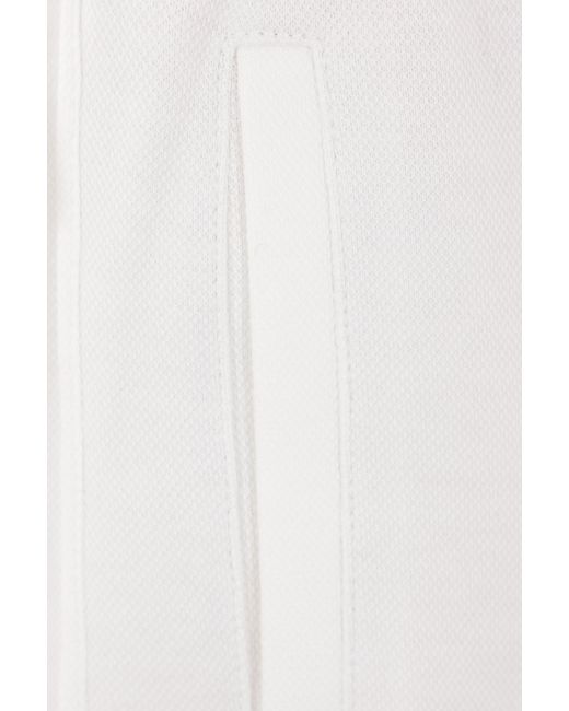 Brunello Cucinelli White Drawstring Straight-Leg Trousers
