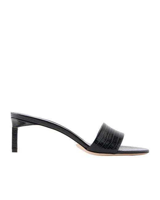 Tom Ford Natural T Mule 55 Croc-Embossed Leather Sandals
