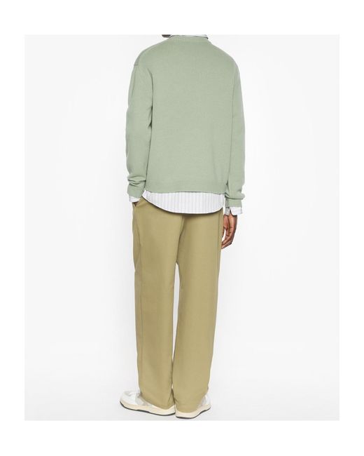 Maison Kitsuné Green Fox-Head Crew-Neck Sweater for men