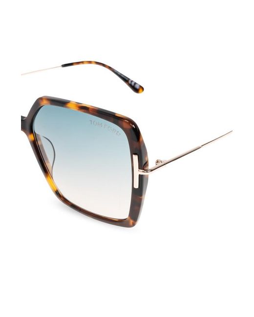 Tom Ford White Eyewear Square Frame Sunglasses