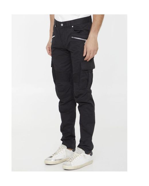 Balmain Black Tapered Cargo Trousers for men