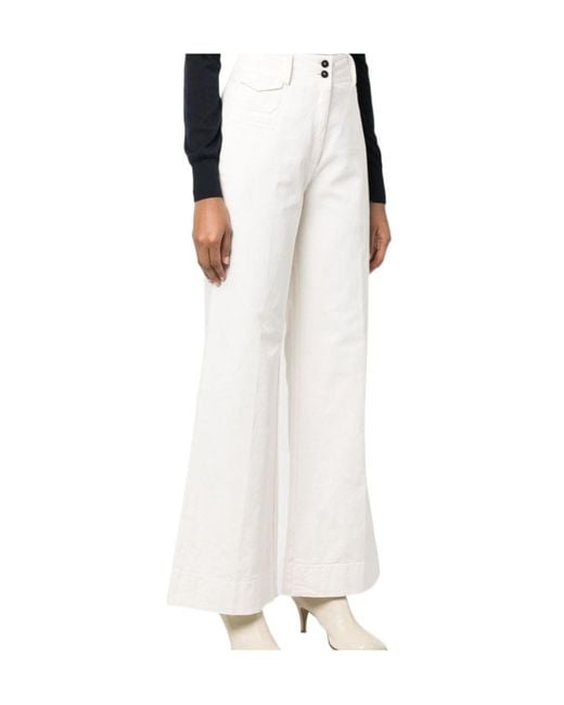Forte_forte White Wide-Leg Casual Trousers