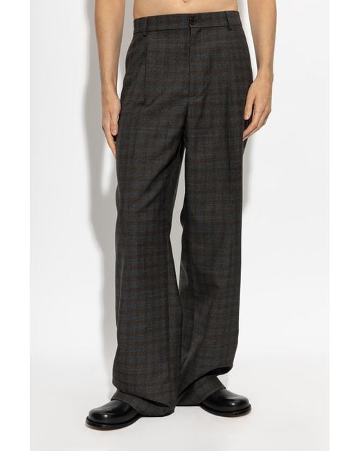 Dries Van Noten Black Casual Trousers With Belt Loops for men