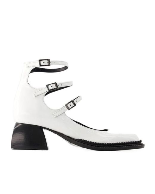 NODALETO White Bulla London Triple Strap Pumps