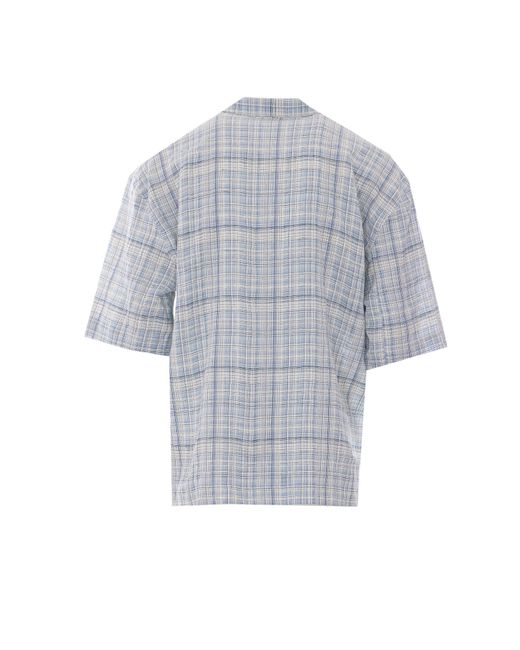sunflower Gray Adam Checked Short-Sleeve Shirt for men