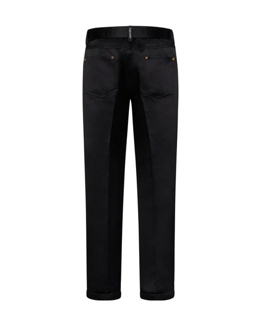 Tom Ford Black Belted Straight-Leg Trousers
