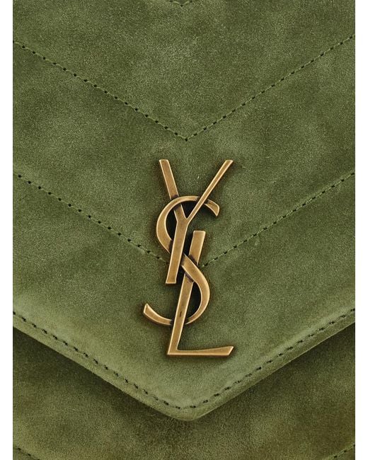 Saint Laurent Green Flap Shoulder Bag