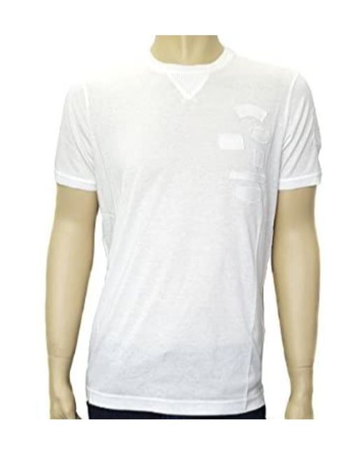 Emporio Armani White Short-Sleeved T-Shirt for men