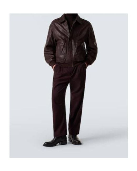 Calvin Klein Brown Johnson Leather Blouson for men