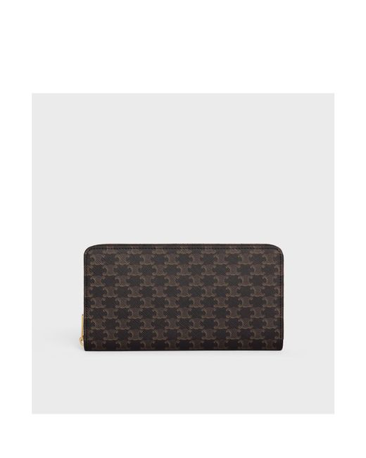 Céline Black Large Zipped Wallet
