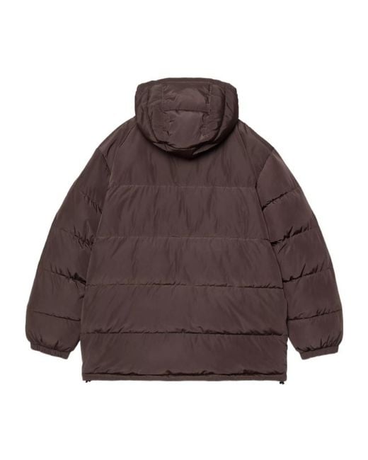 Carhartt Brown Button Hooded Jacket for men