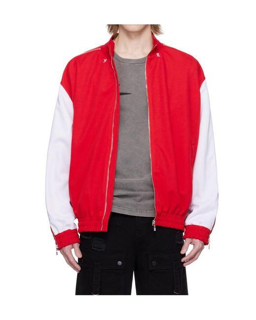 Kusikohc Red Full-Zip Fleece Sports Jacket for men