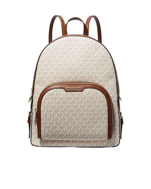 Michael Kors Natural Large Logo Backpack