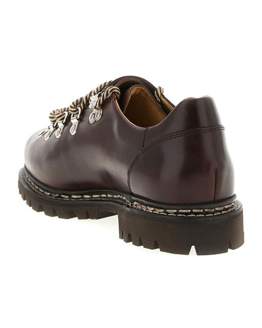 Paraboot Brown Round Toe Lace-Up Sneakers for men