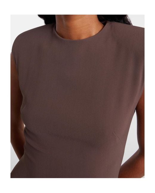Mugler Brown Knitted Sleeveless Bodysuit