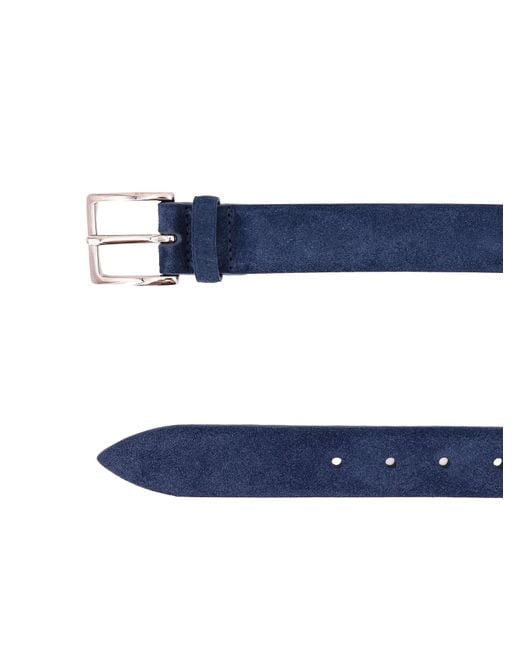 Orciani Blue Suede Buckle Belt for men
