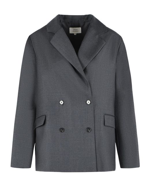 Loulou de Saison Gray Donau Double-Breasted Blazer