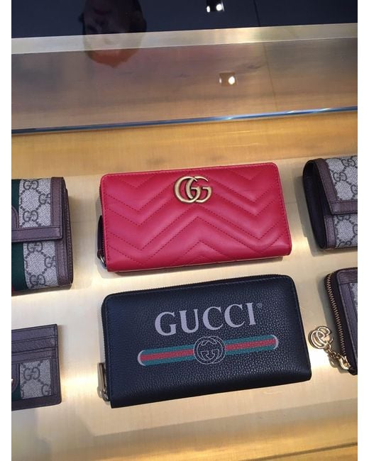 Gucci Black Logo Zip Around Wallet for men