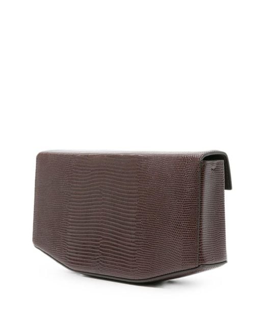 Totême Brown Lizard-Effect Leather Shoulder Bag