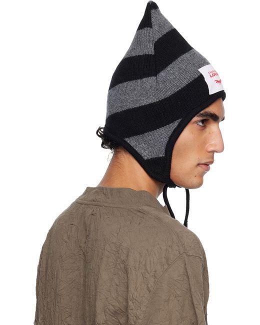 charlesjeffreyloverboy Black Wool Blend Knitted Hat for men