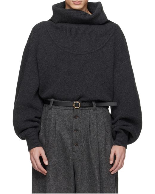 Jacquemus Blue Logo-Embroidered Wool Sweater for men